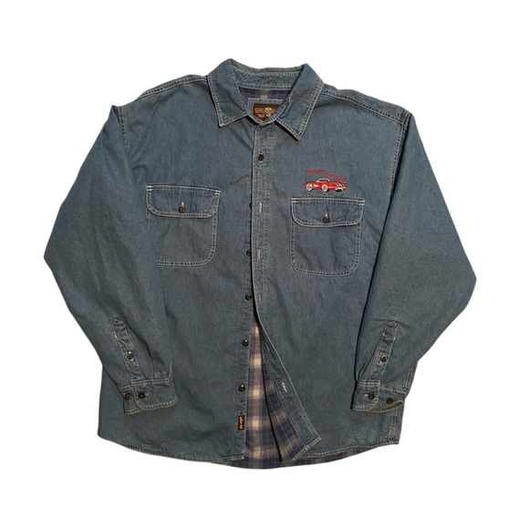 Vintage Levi’s Plaid Lined Embroidered Denim Jacket